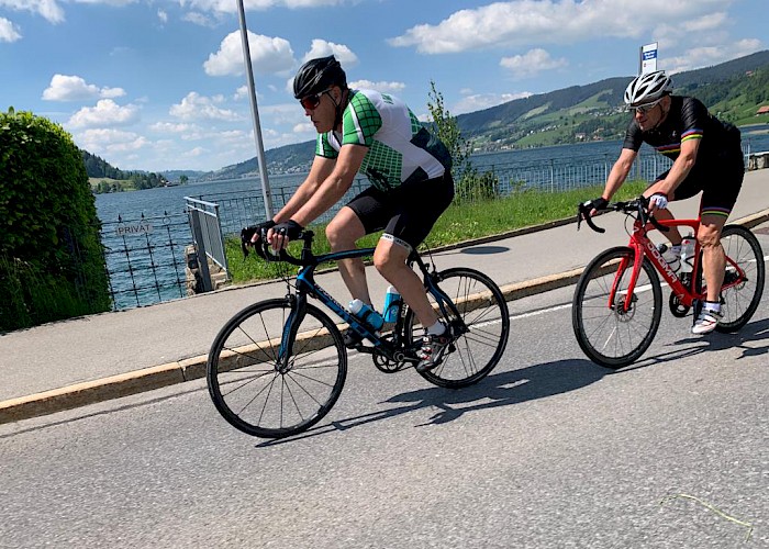 Peter und Heinz im Gegenwind am Aegerisee