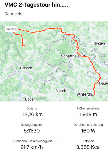 Route des ersten Tages
