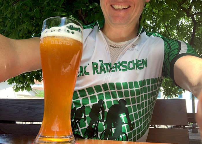 Ein köstliches Weizen aus der eigenen Brauerei im Restaurant Augarten