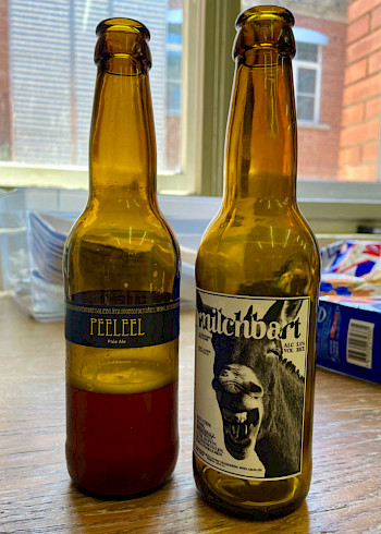 Zwei leckere Biere: Peeleel und Milchbart