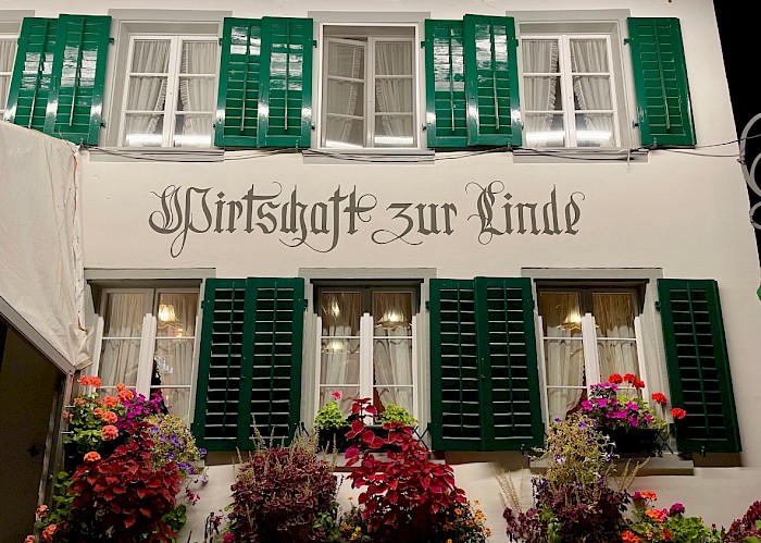 Im Restaurant zu Linde erwartete uns ein feines Nachtessen